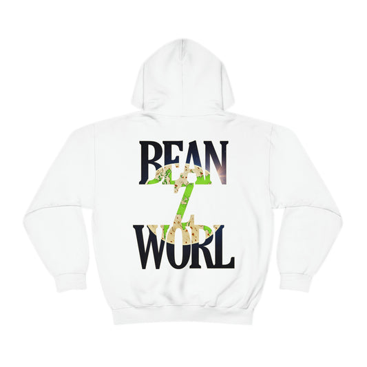 BeanzWorl Fr & Bk Print - Unisex Heavy Blend™ Hooded Sweatshirt